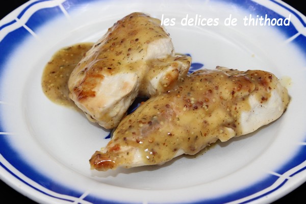 blancs de poulet à la sauce moutarde et sirop d’érable | Les Délices de